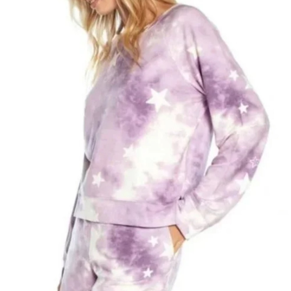 Wildfox Purple Tie Dye Star Sweatshirt -XXL - Picture 2 of 8
